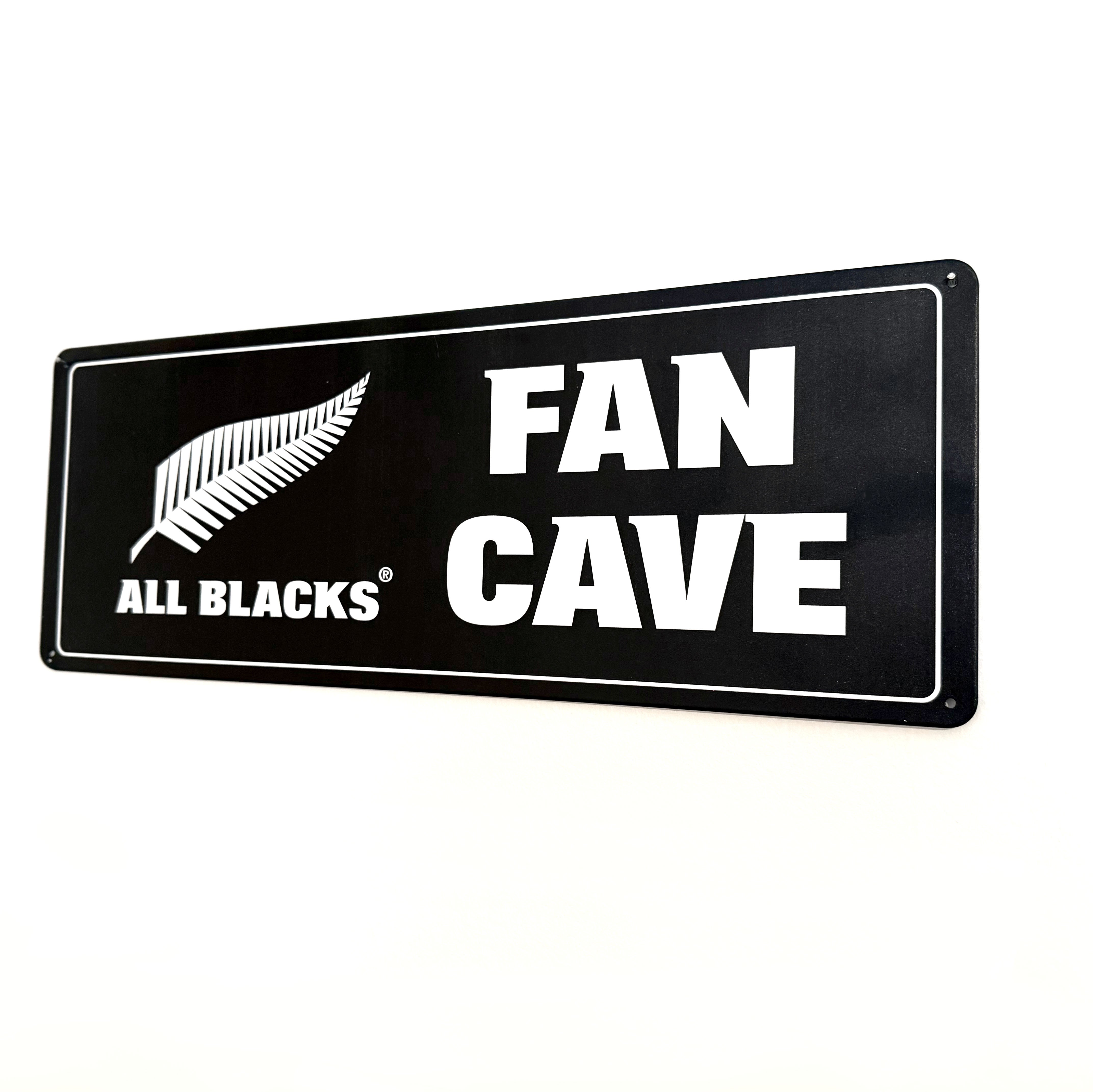 All Blacks Fan Cave Hanging Metal Sign