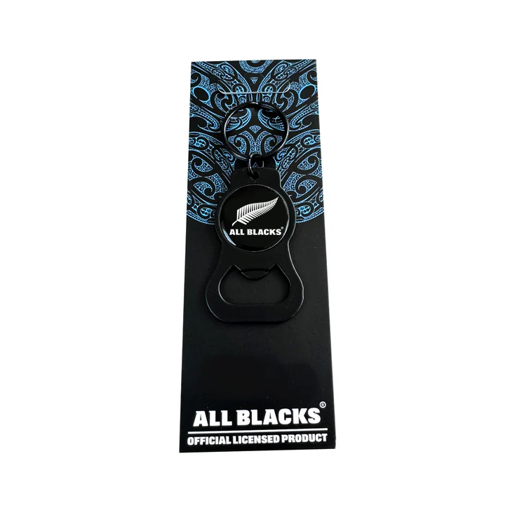 All Blacks Black Bottle Opener Keyring