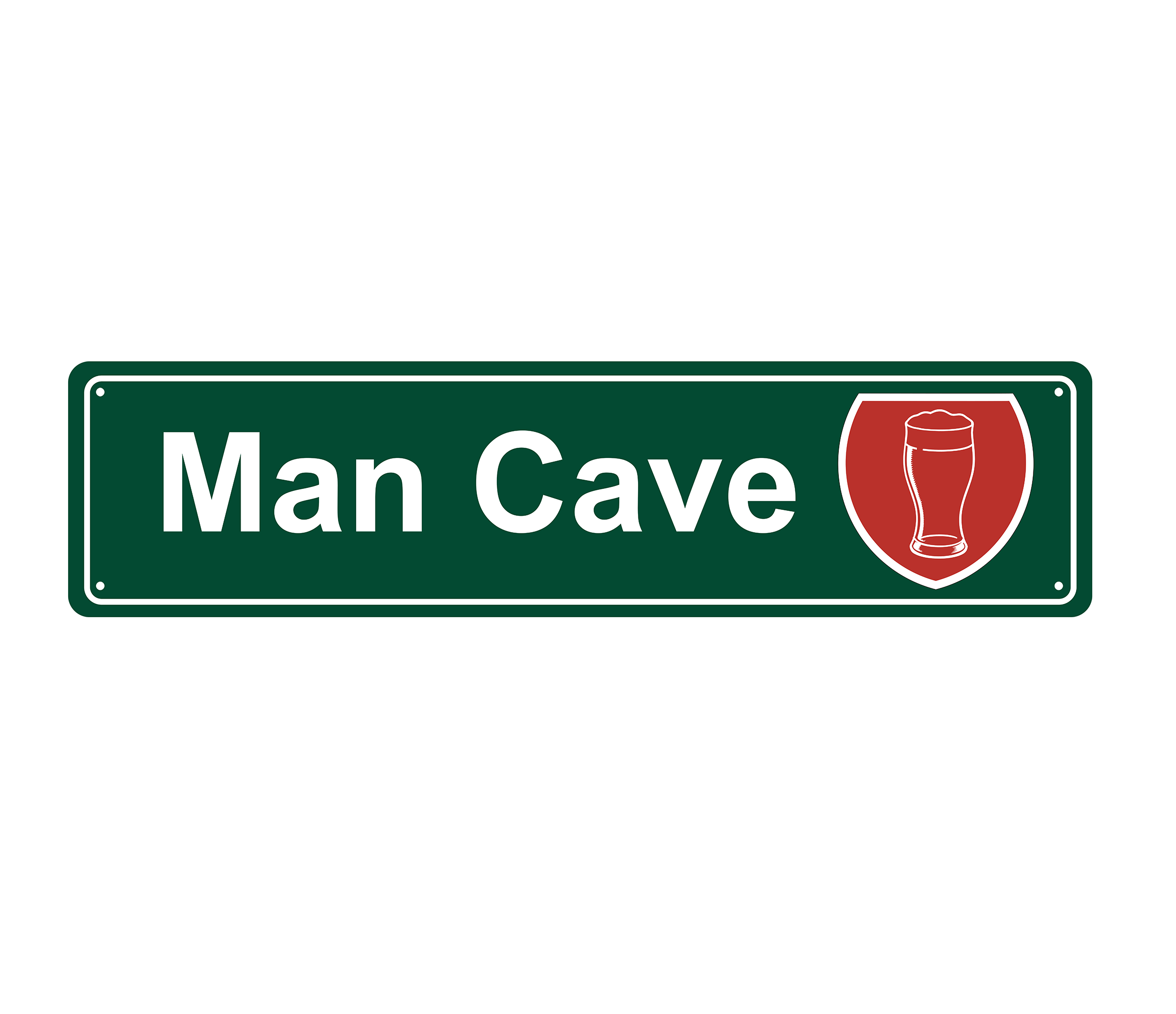 Man Cave Hanging Metal Sign