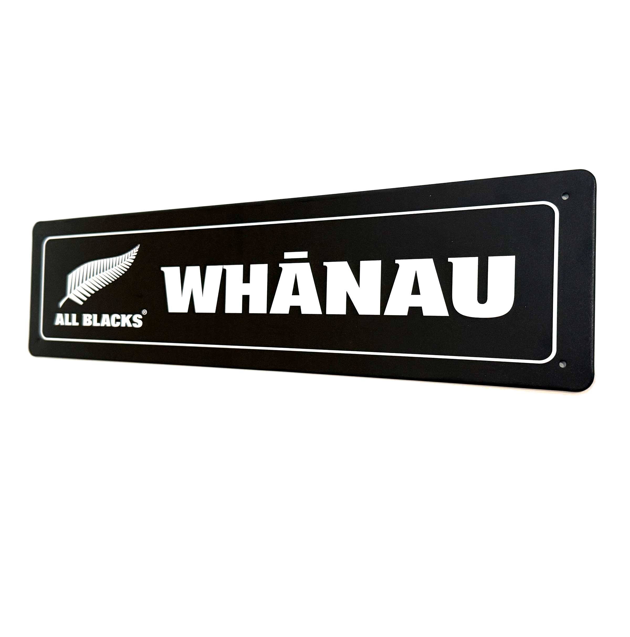All Blacks Whānau Hanging Metal Sign