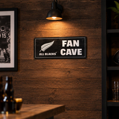 All Blacks Fan Cave Hanging Metal Sign