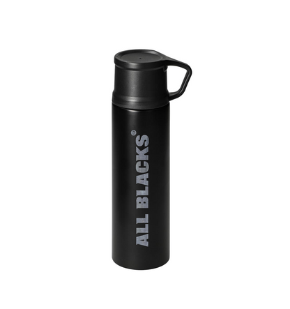 All Blacks | Black & Silver Thermos with Cup