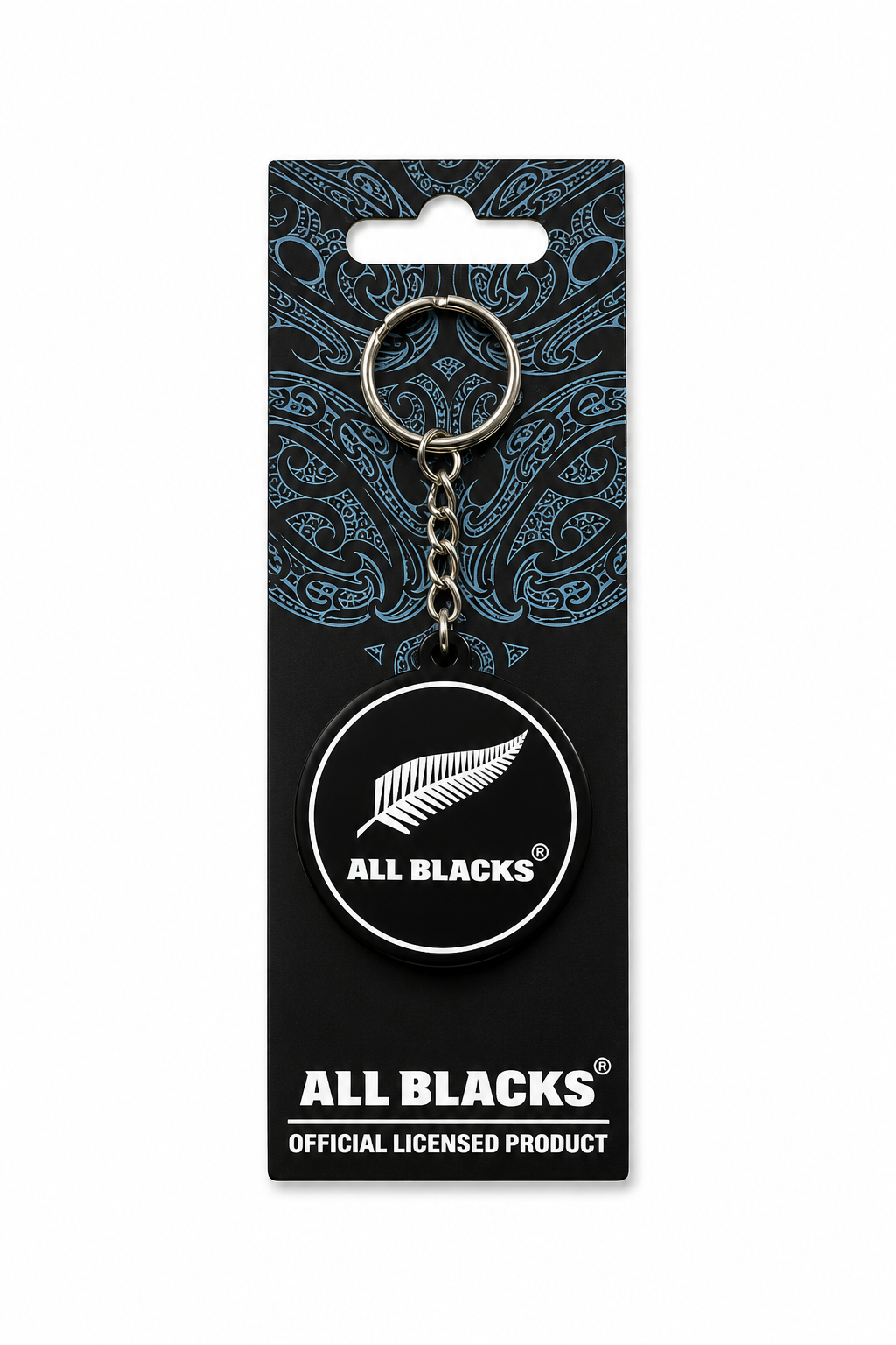 All Blacks Black Keyring