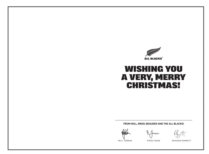 Merry Christmas from the All Blacks Greeting Card