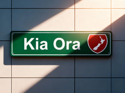 Kia Ora Hanging Metal Sign