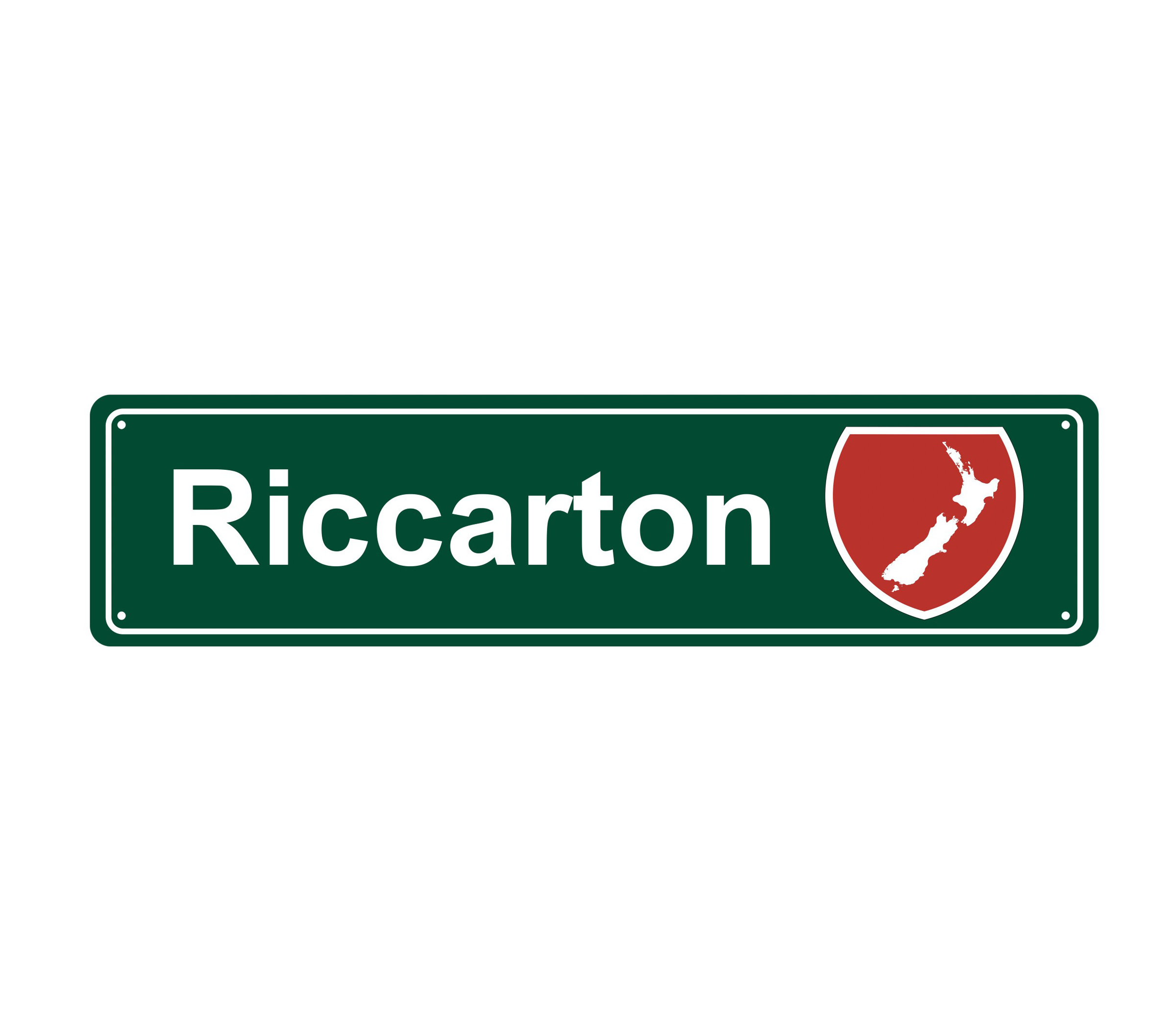 Riccarton Hanging Metal Sign