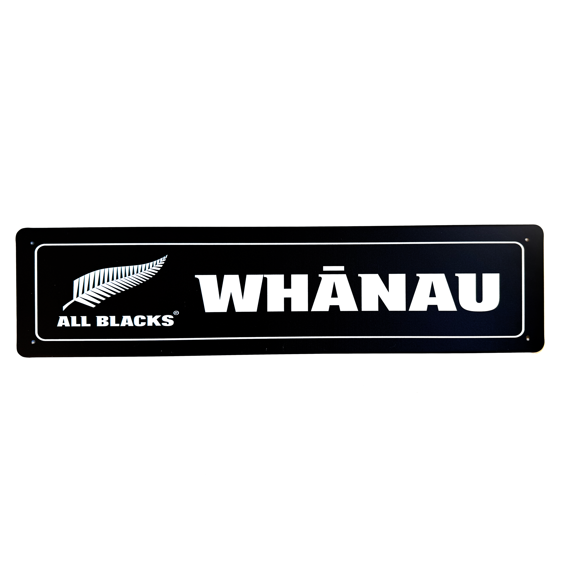 All Blacks Whānau Hanging Metal Sign