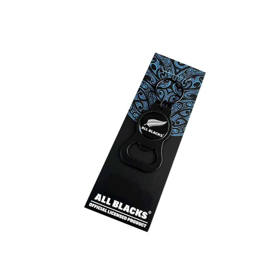All Blacks Black Bottle Opener Keyring
