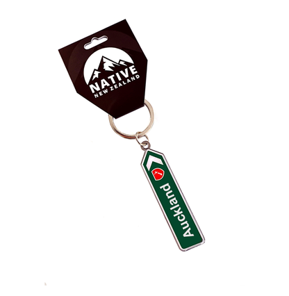 Auckland Road Sign Arrow Keyring